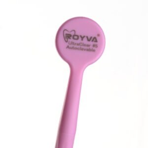 5 pieces of high-definition dental mirrors, pink color, size 5