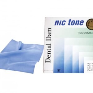 36-piece rubber dental dam, medium blue, 6x6 size, Nick Tone