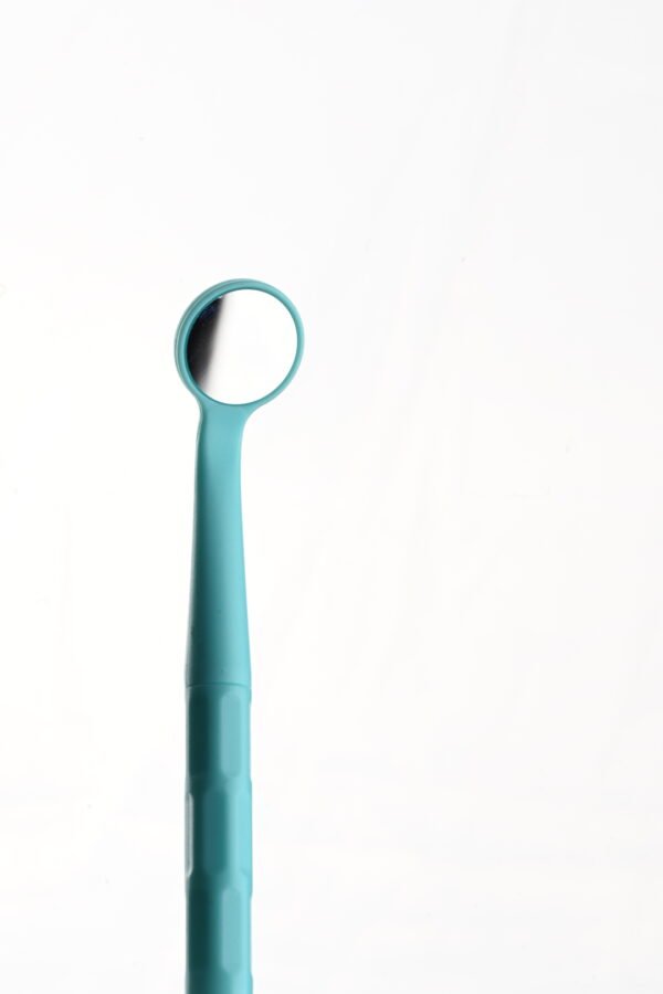 5 pieces of high-definition dental mirrors, sky blue color, size 5